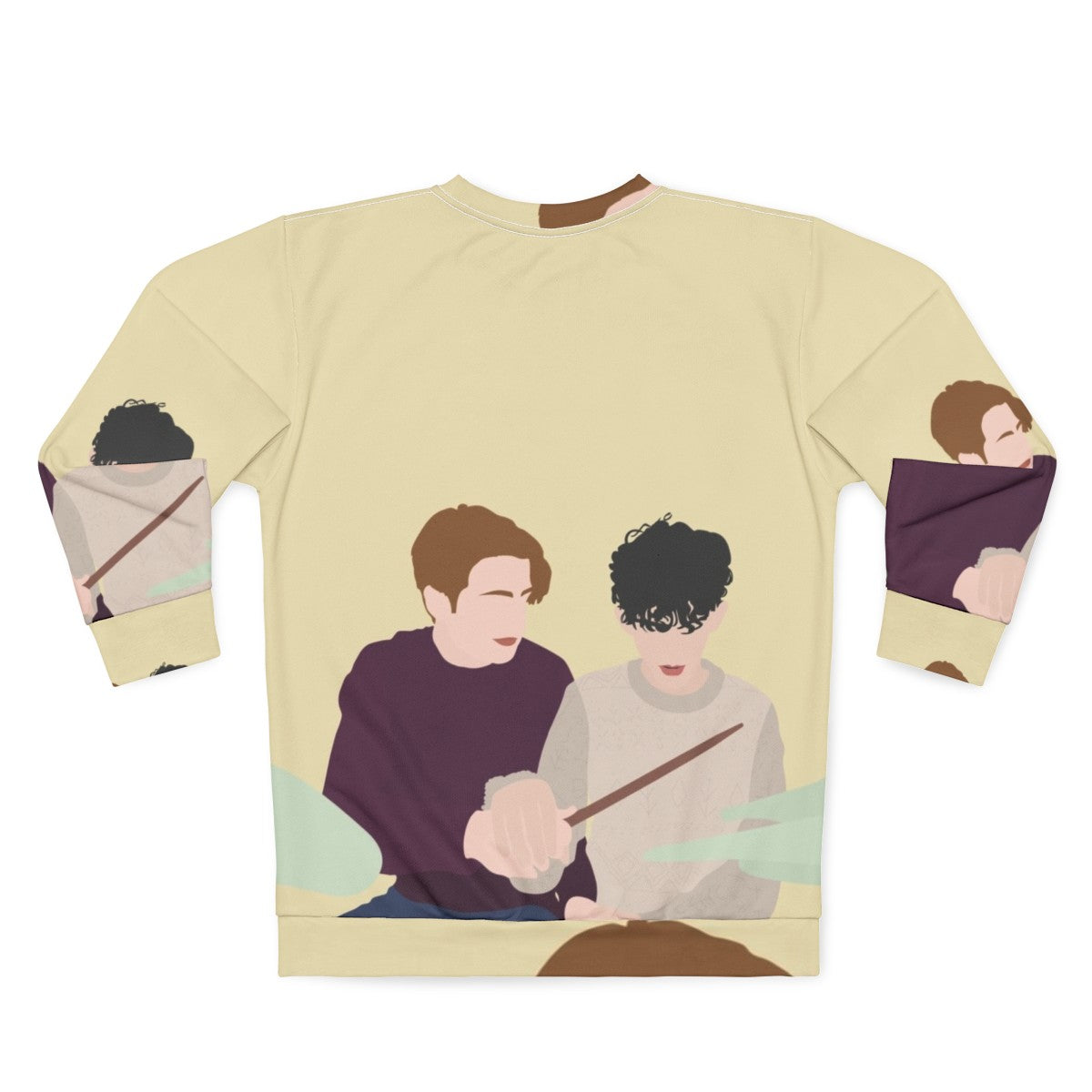 Heartstopper Nick and Charlie Drums Sweatshirt - Back