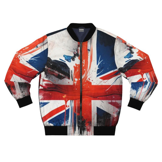 British flag abstract design bomber jacket