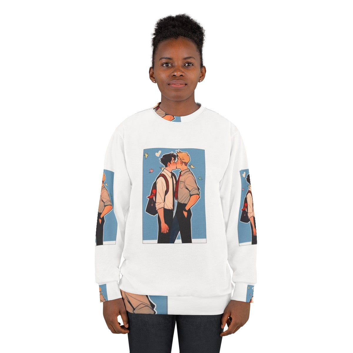 Nick and Charlie Heartstopper Netflix Fanart Sweatshirt - women