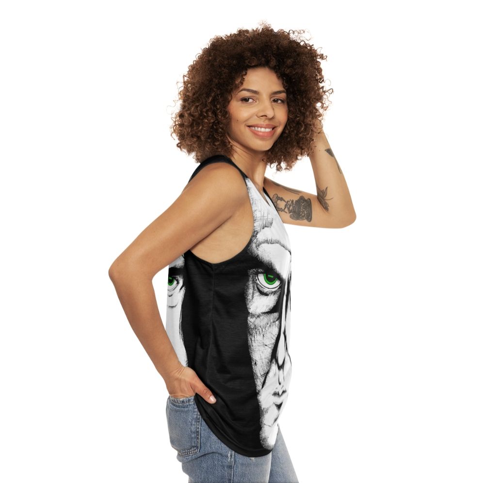 Type O Negative inspired goth metal unisex tank top - women side