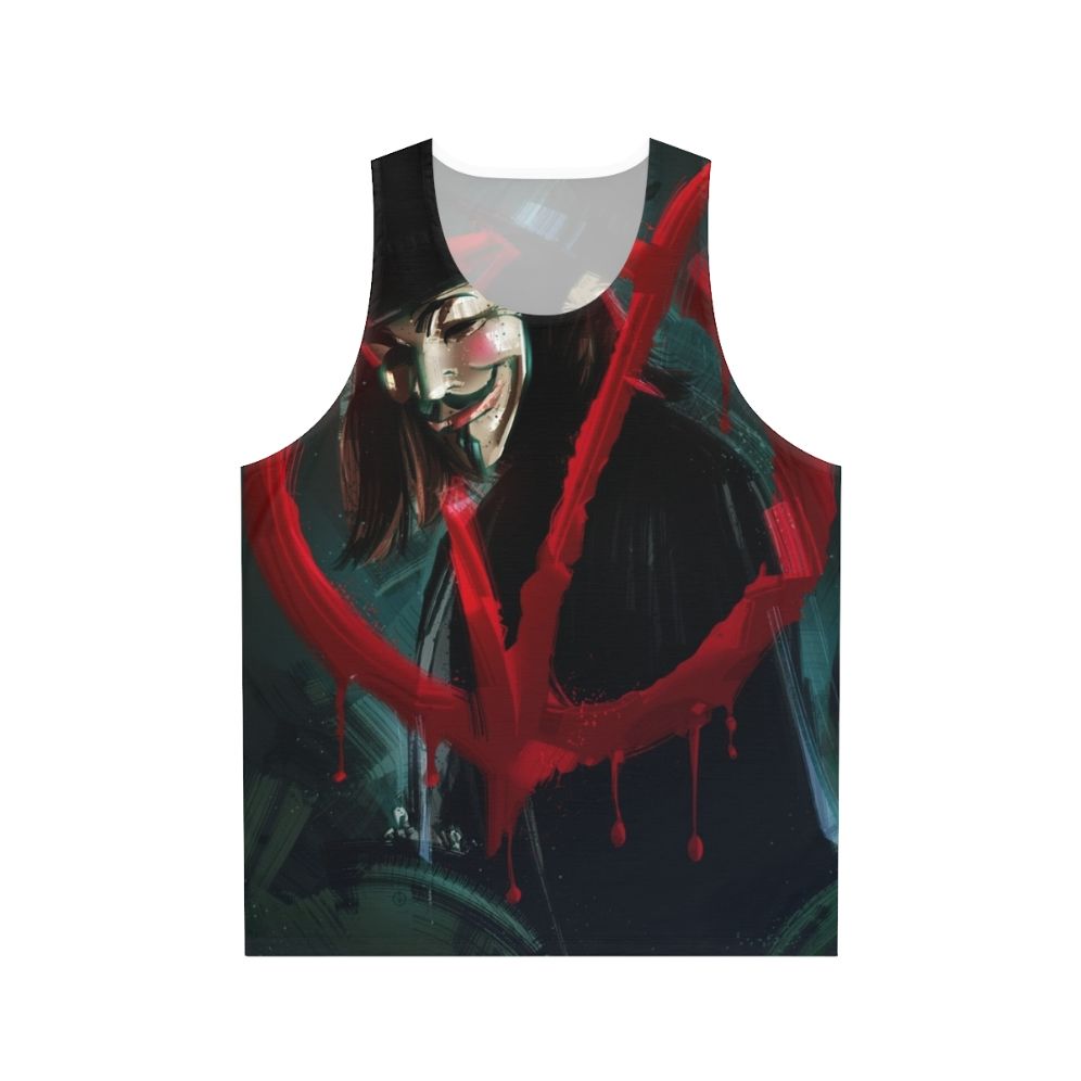 Unisex V For Vendetta Tank Top