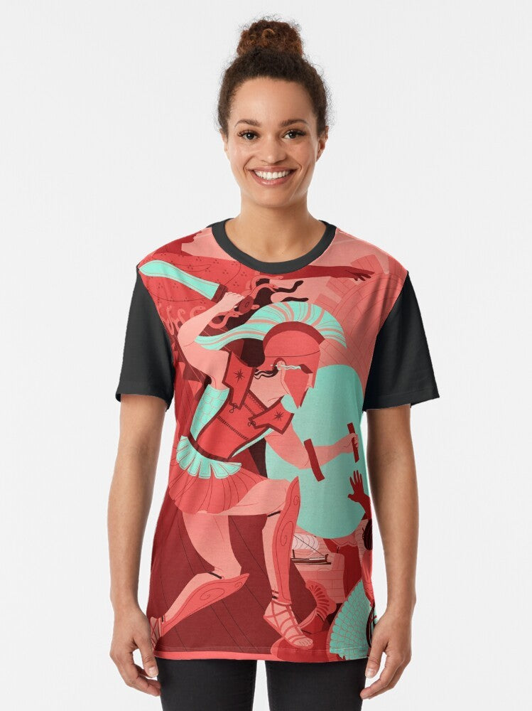 The Iliad Graphic T-Shirt featuring the classic story of ancient Greece - Women