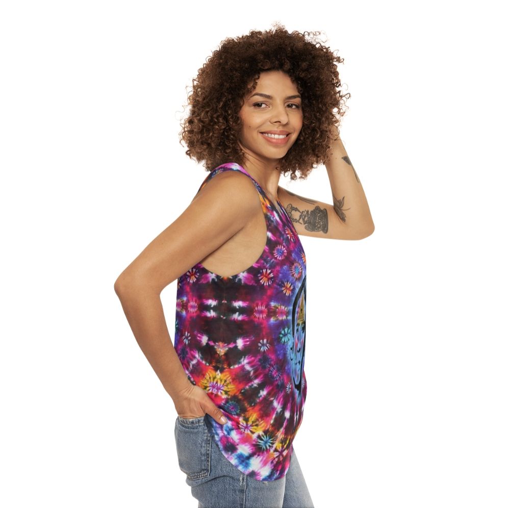 Nicolas Cage Tie Dye Shambhala Unisex Tank Top - women side