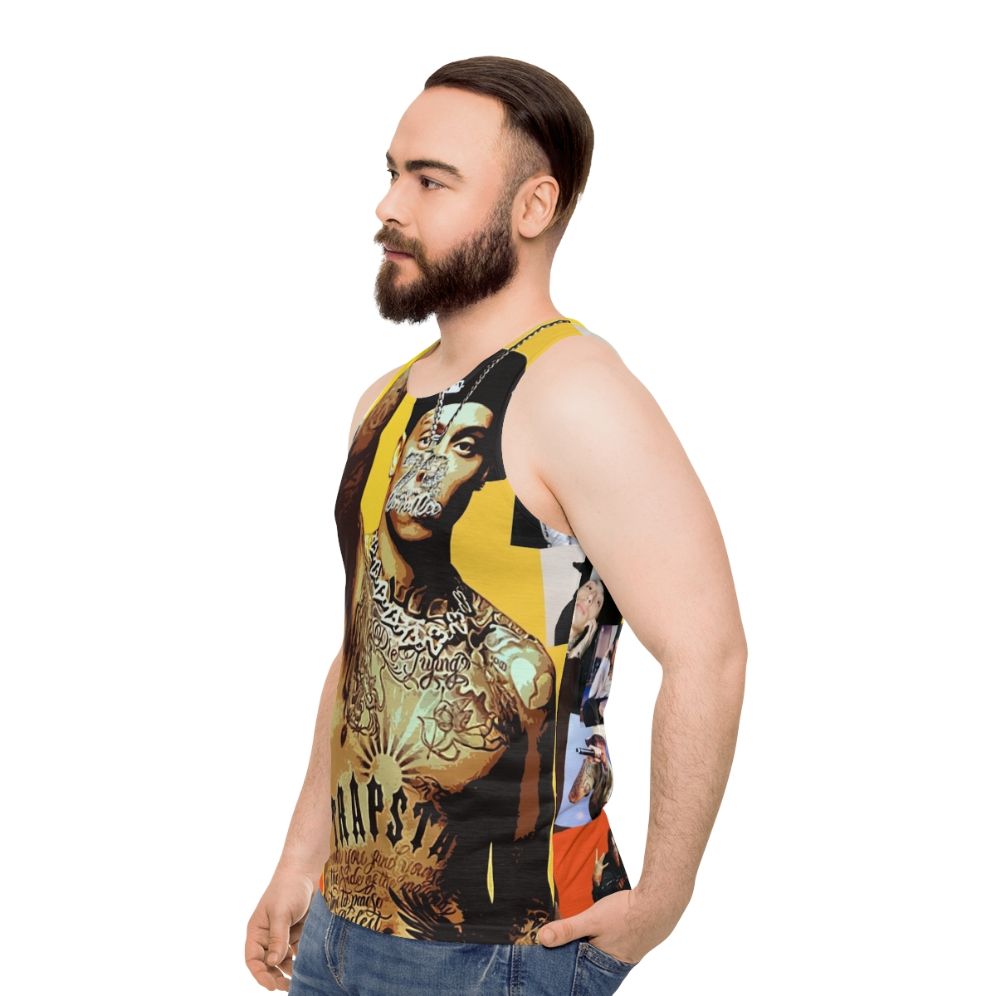 Central Cee Unisex Collage Design Tank Top - men side