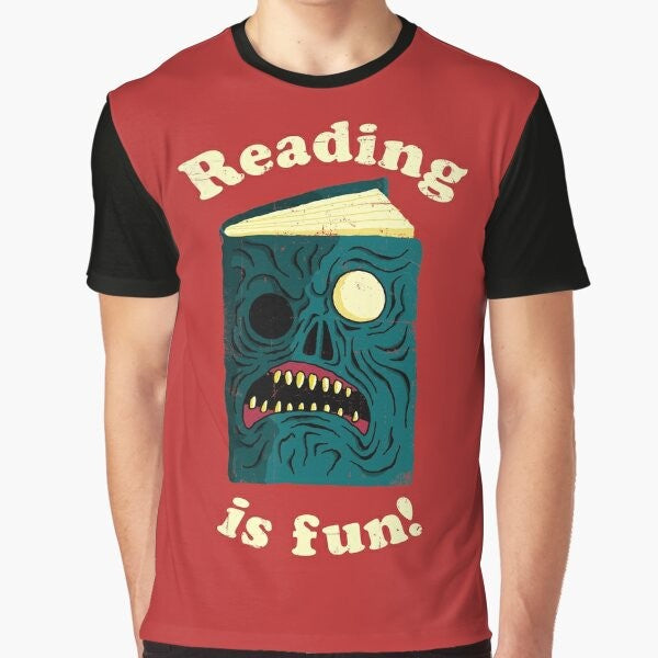 Evil Dead Graphic Tee Featuring "Reading is Fun" Design