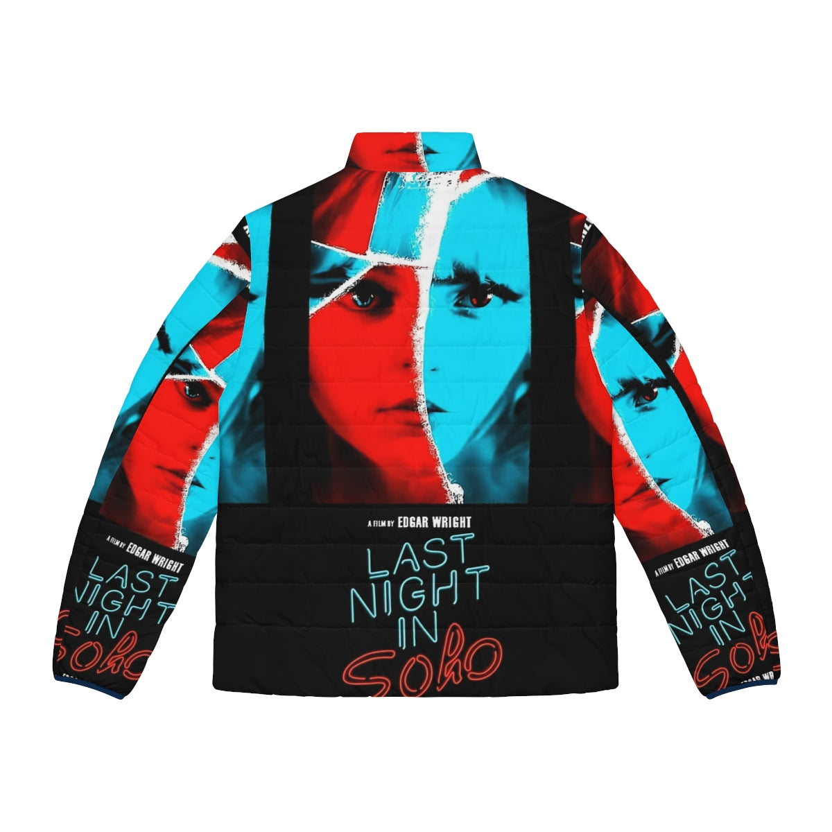 Last Night In Soho Puffer Jacket with horror movie and cinema-inspired design - Back