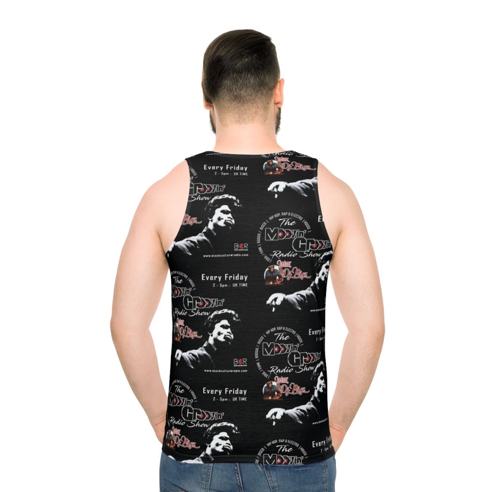 Soul Funk Boogie Disco Radio Show Unisex Tank Top - men back