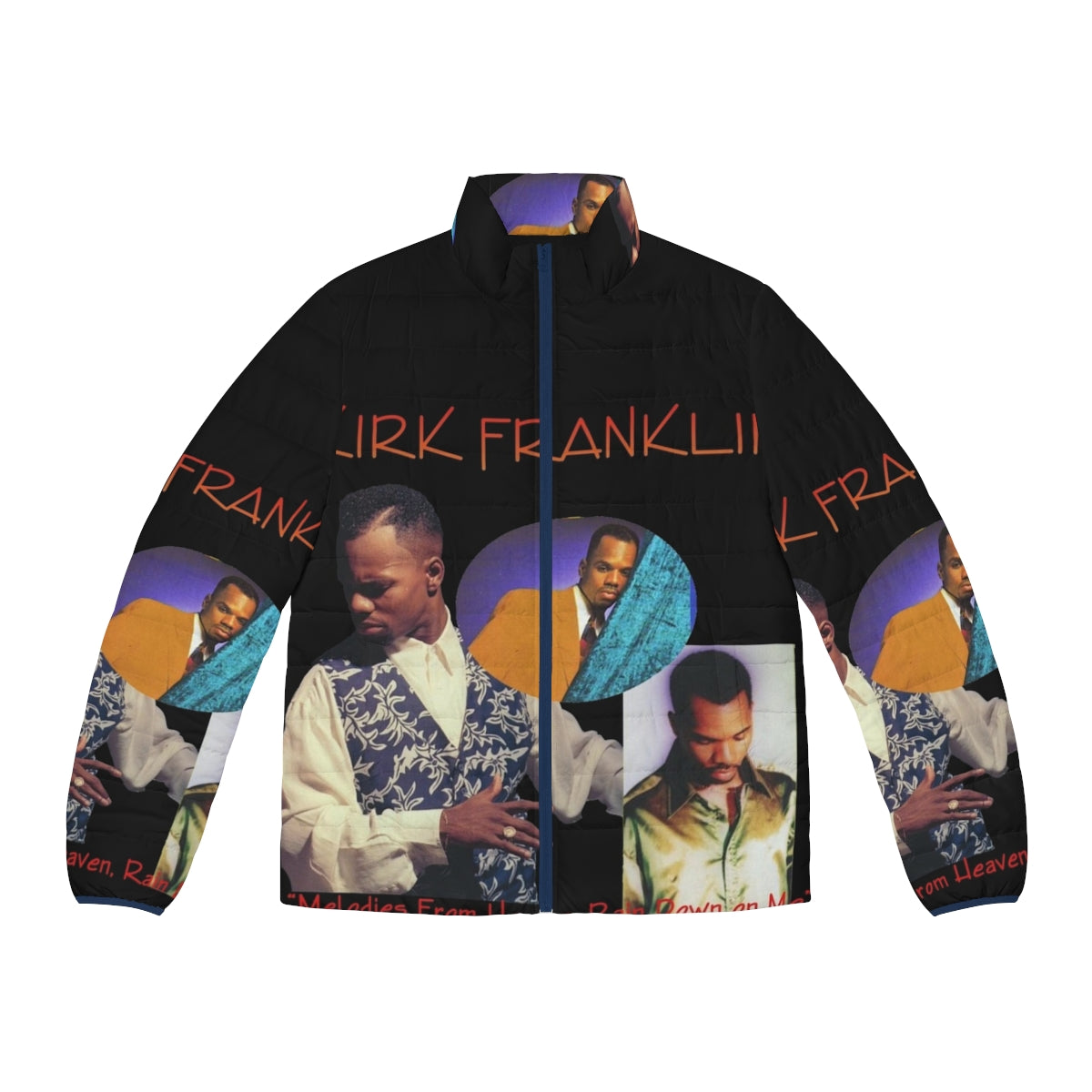 Kirk Franklin 90s Puffer Jacket - Black Music Aesthetic Apparel