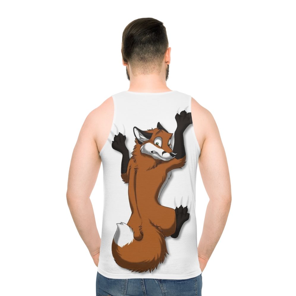 Clinging Fox Unisex Tank Top - men back