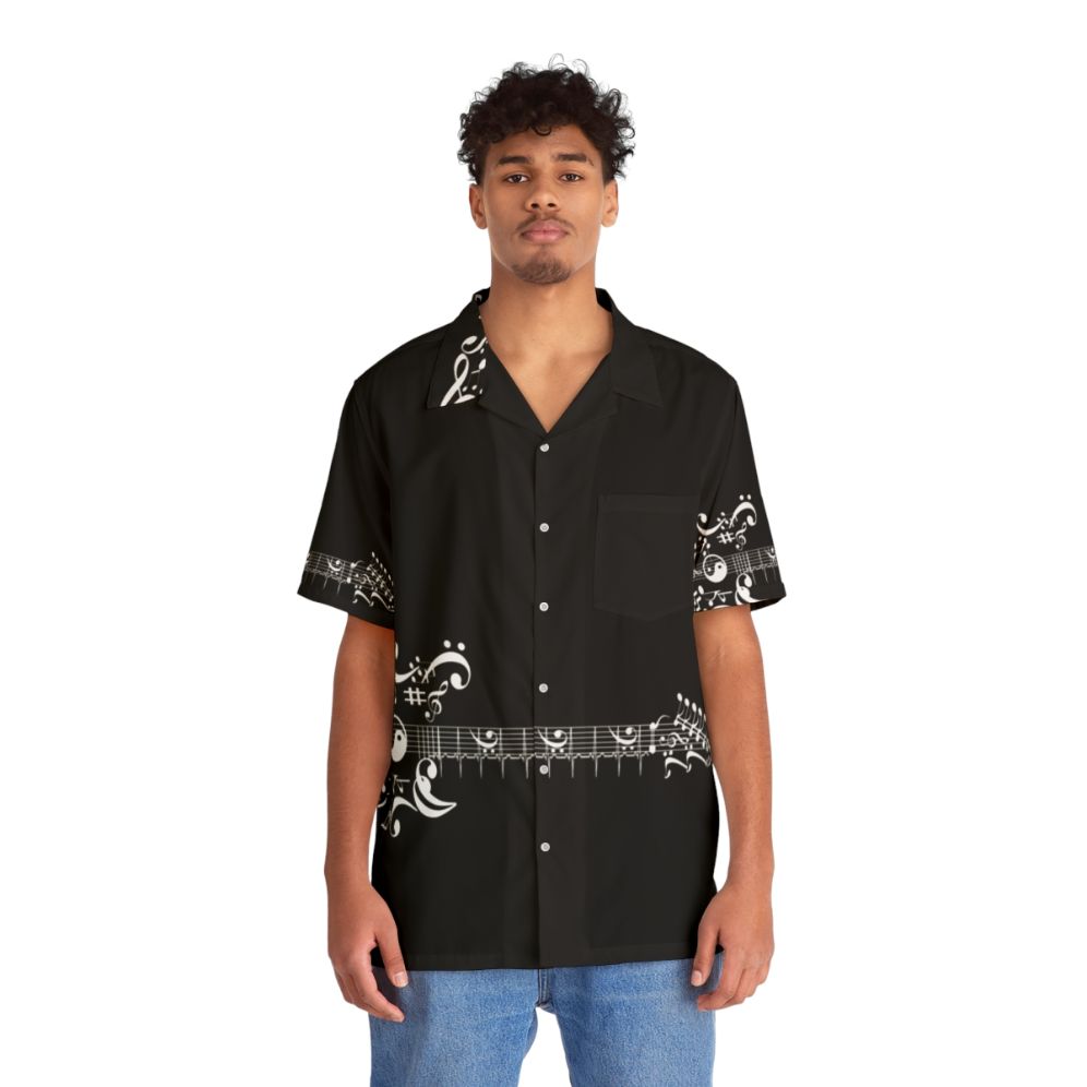 Electric guitar design Hawaiian shirt - People Front