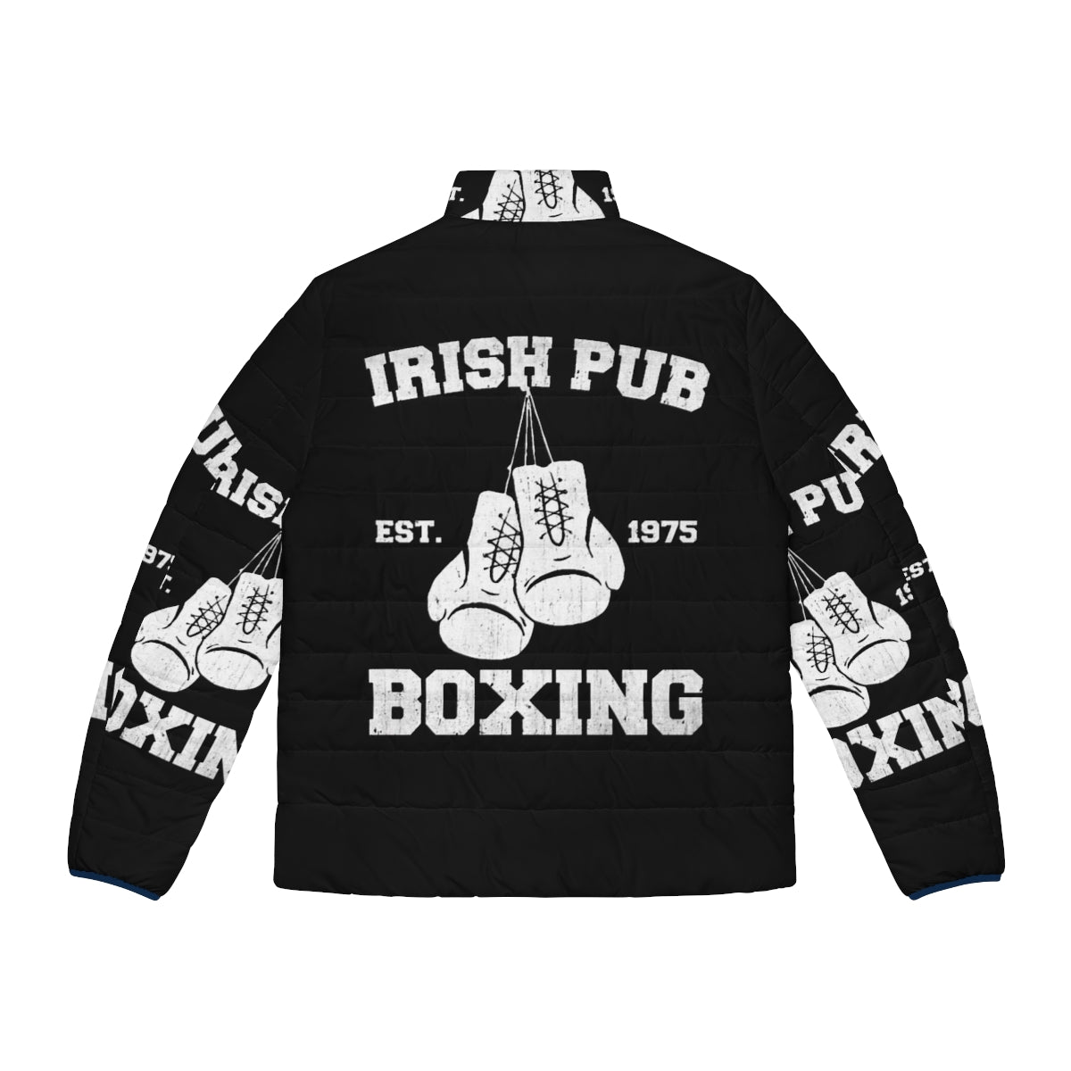 Fighting Irish Pub Boxing Champion Puffer Jacket - Back