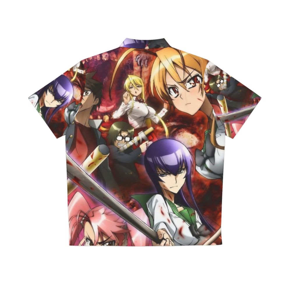 High School Of The Dead Anime Hawaiian Shirt - Back