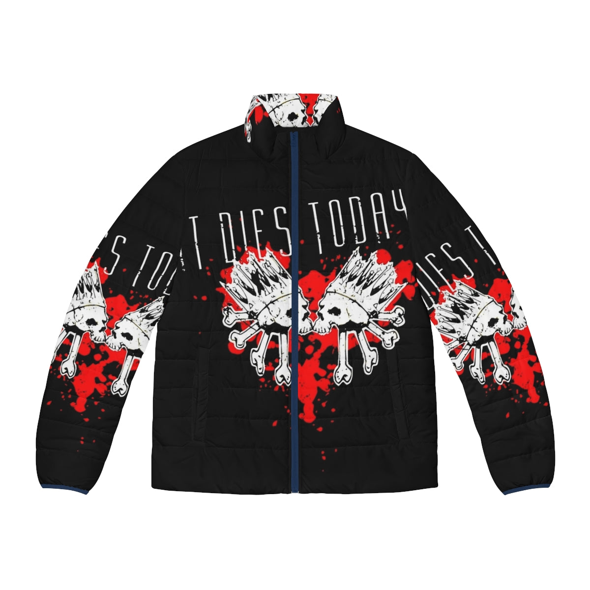 It Dies Today Heart Skulls Metalcore Puffer Jacket