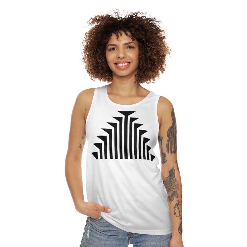 Klamath tribes inspired unisex black tank top - women