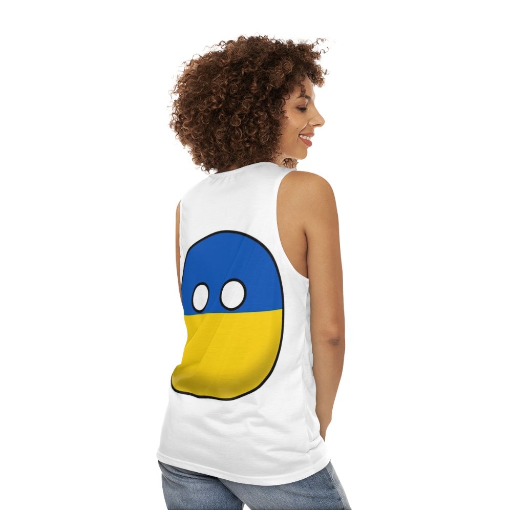 Ukraine Countryball Unisex Tank Top - women back