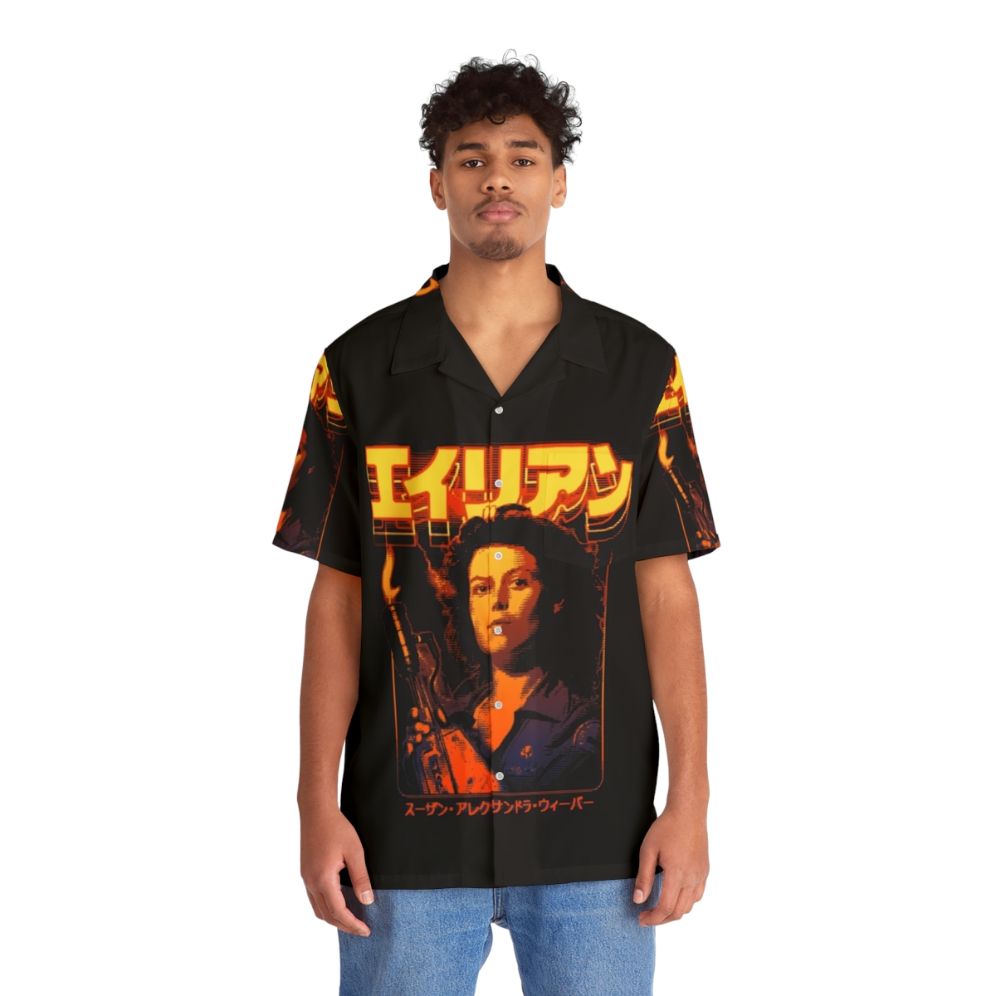 Alien Ellen Ripley Retro Hawaiian Shirt - Lifestyle