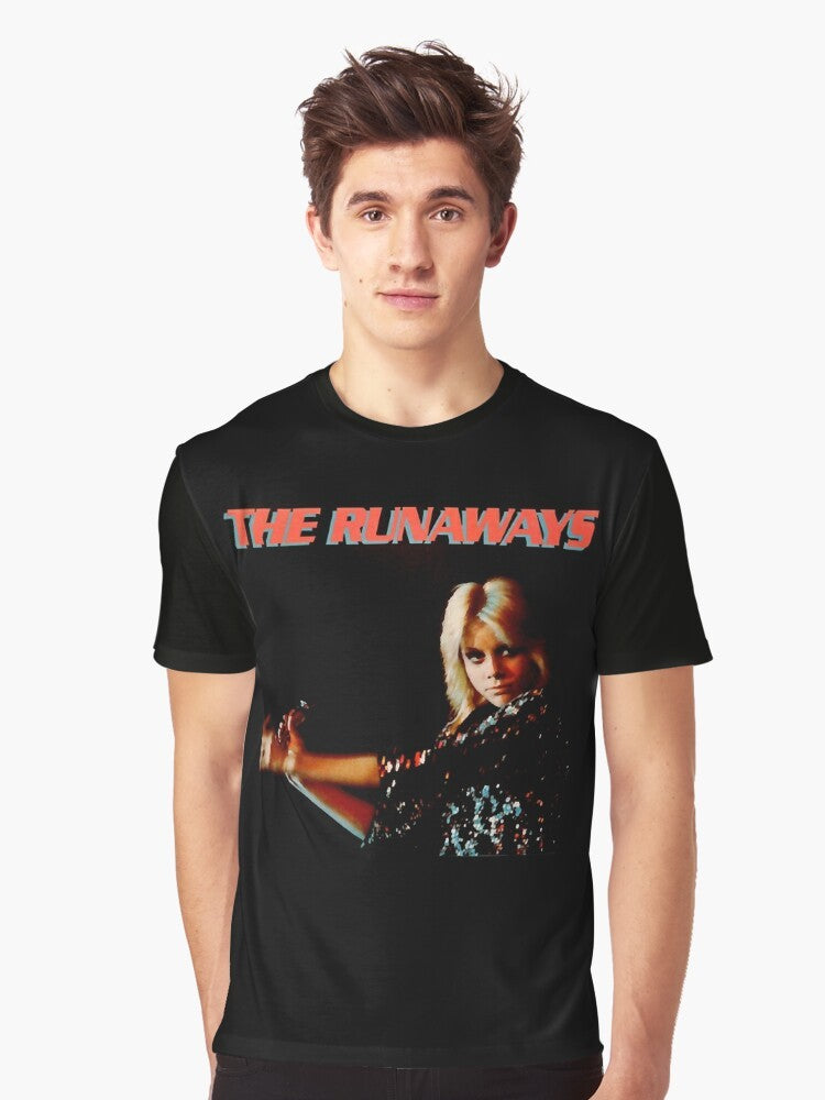 Retro Girl Music Fan Graphic T-Shirt featuring The Runaways band members - Men