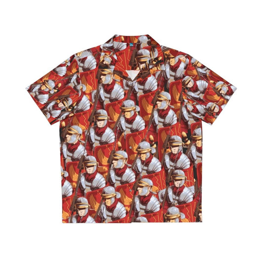 Legionary pattern Hawaiian shirt with SPQR and ancient Roman legionary design