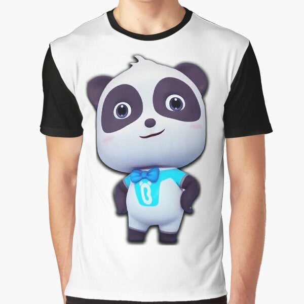 Kiki Panda cartoon panda graphic t-shirt for children