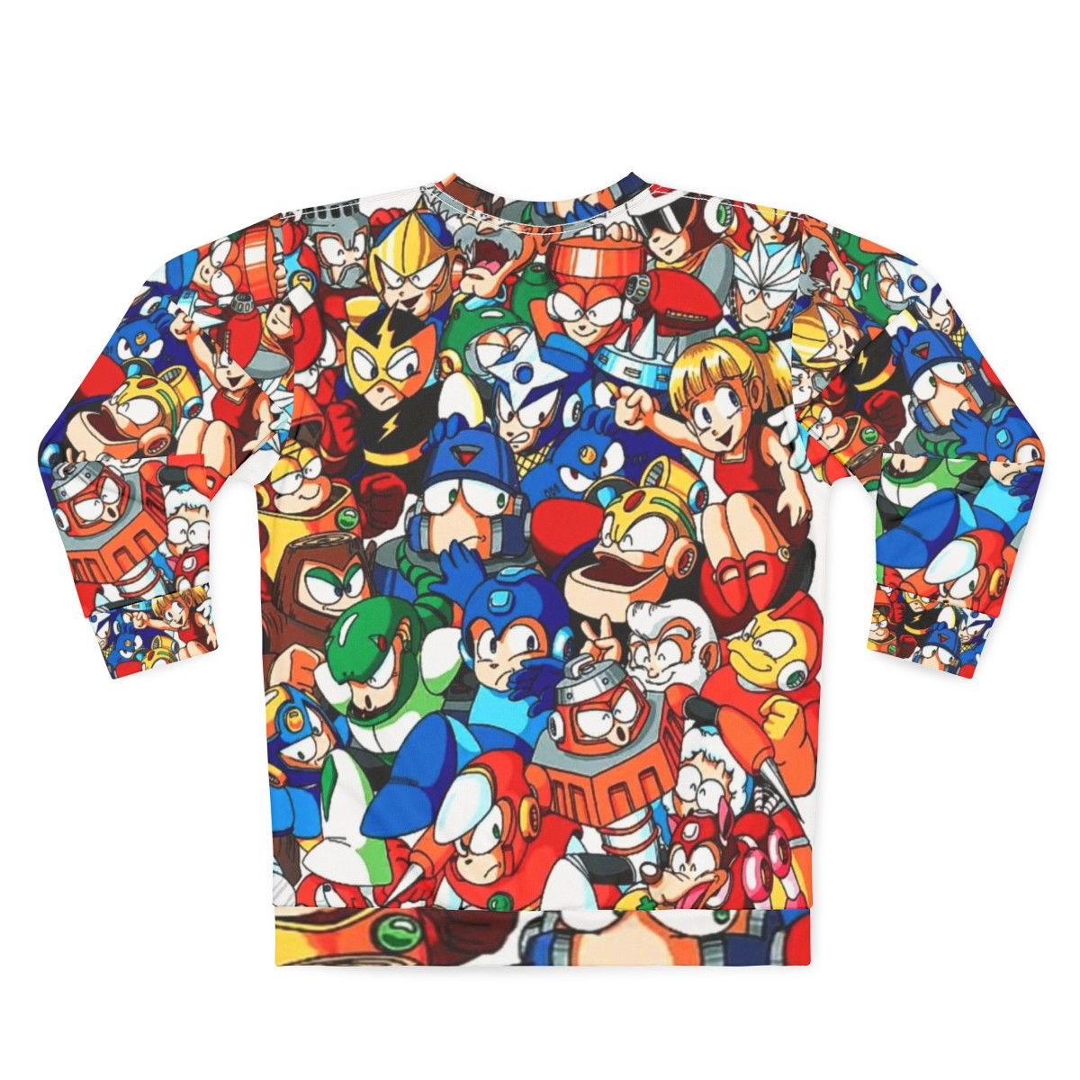 Mega Man Robot Masters Retro Gaming Sweatshirt - Back