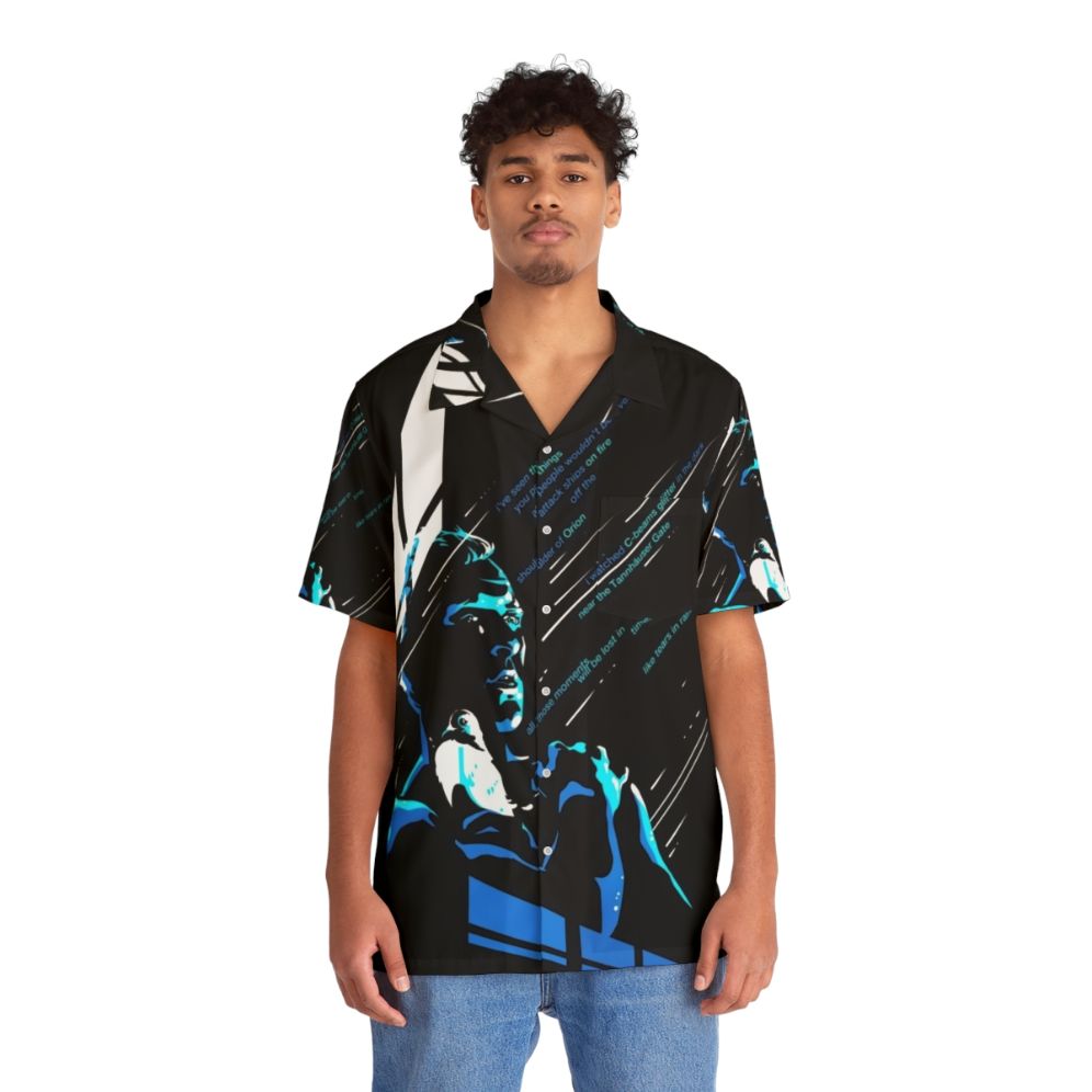 Blade Runner inspired "Like Tears in Rain" Hawaiian shirt - People Front