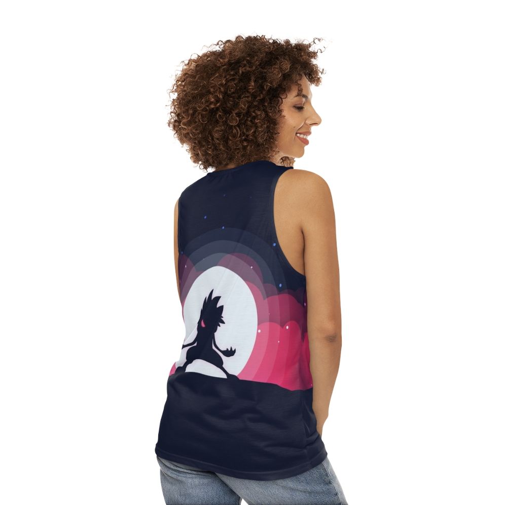 Lycanroc Flat Color Pokemon Tank Top - women back