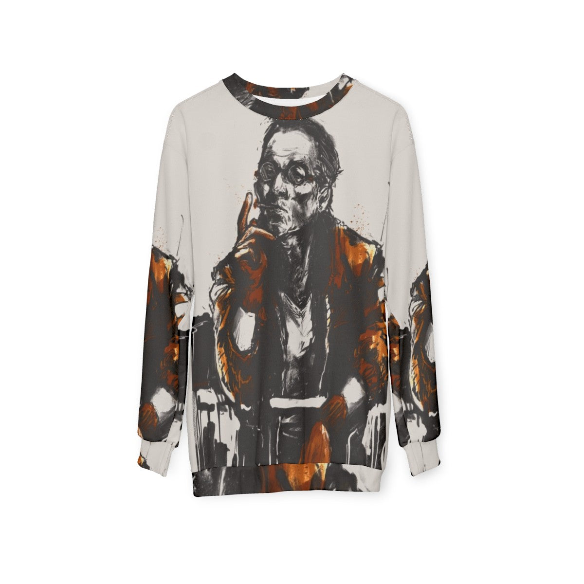 Disco Elysium "Something of a Ritual" Sweatshirt featuring Kim Kitsuragi - hanging