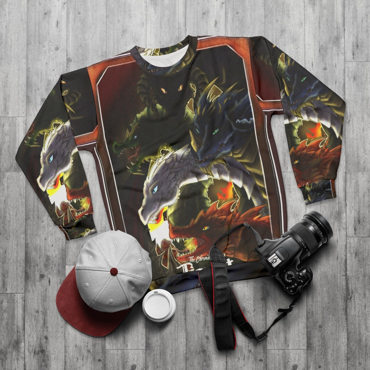 Tiamat the Chromatic Dragon Dungeons and Dragons Sweatshirt - flat lay