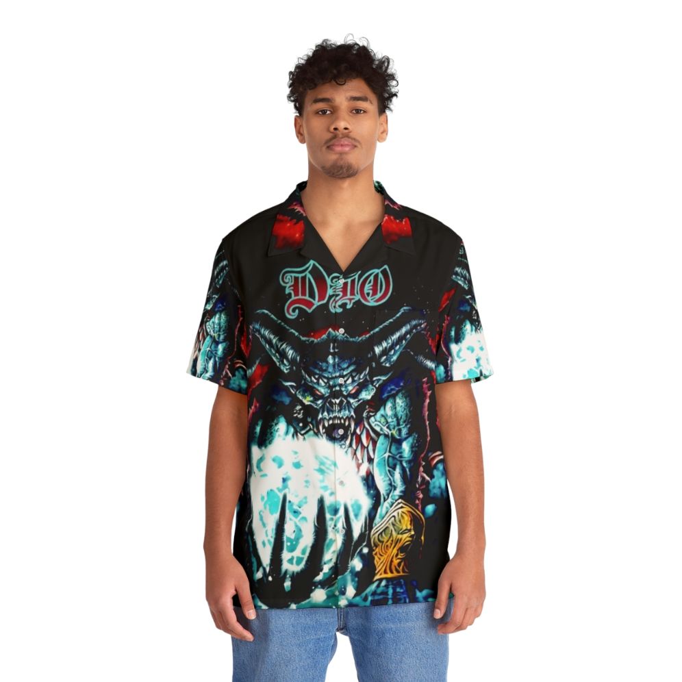 Metal Master Hawaiian Shirt with Celestial Moon Demon Design - People Front