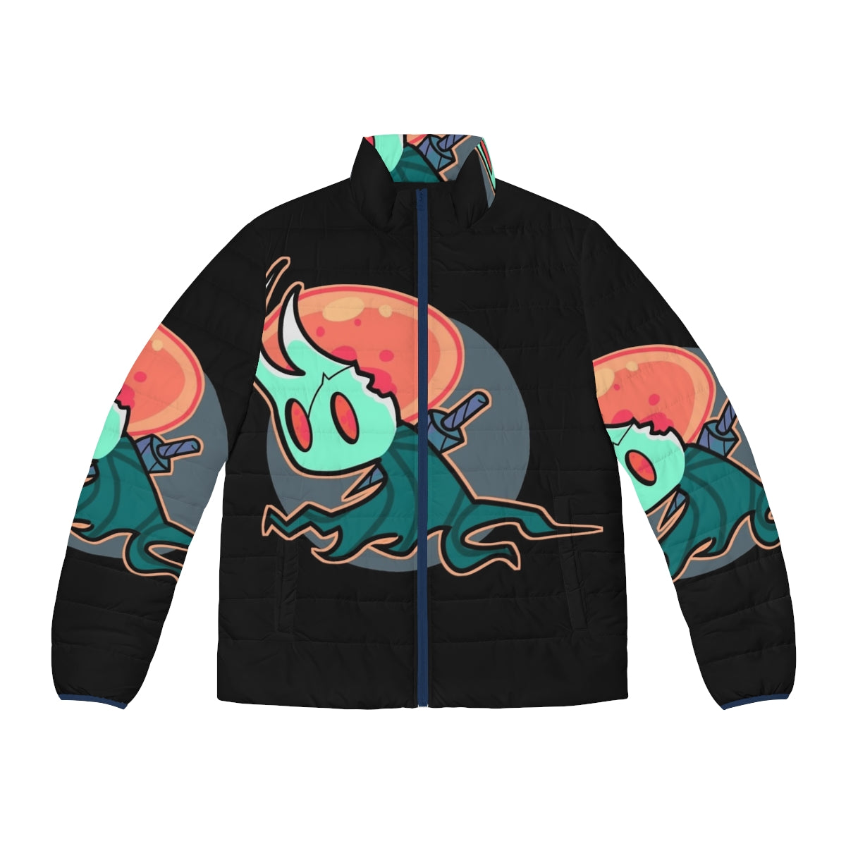 The Hollow Knight Puffer Jacket, featuring iconic video game character design