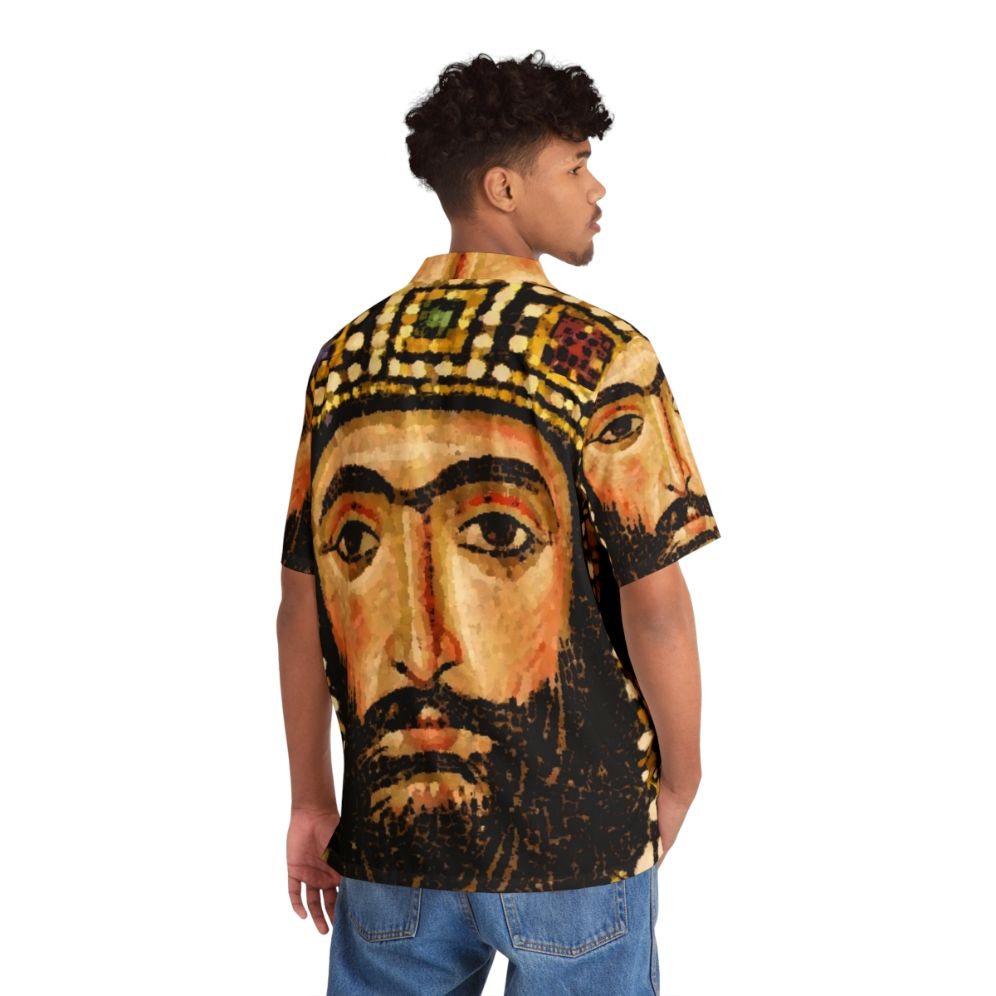 Alexios I Komnenos Byzantine Emperor Hawaiian Shirt - Flat lay