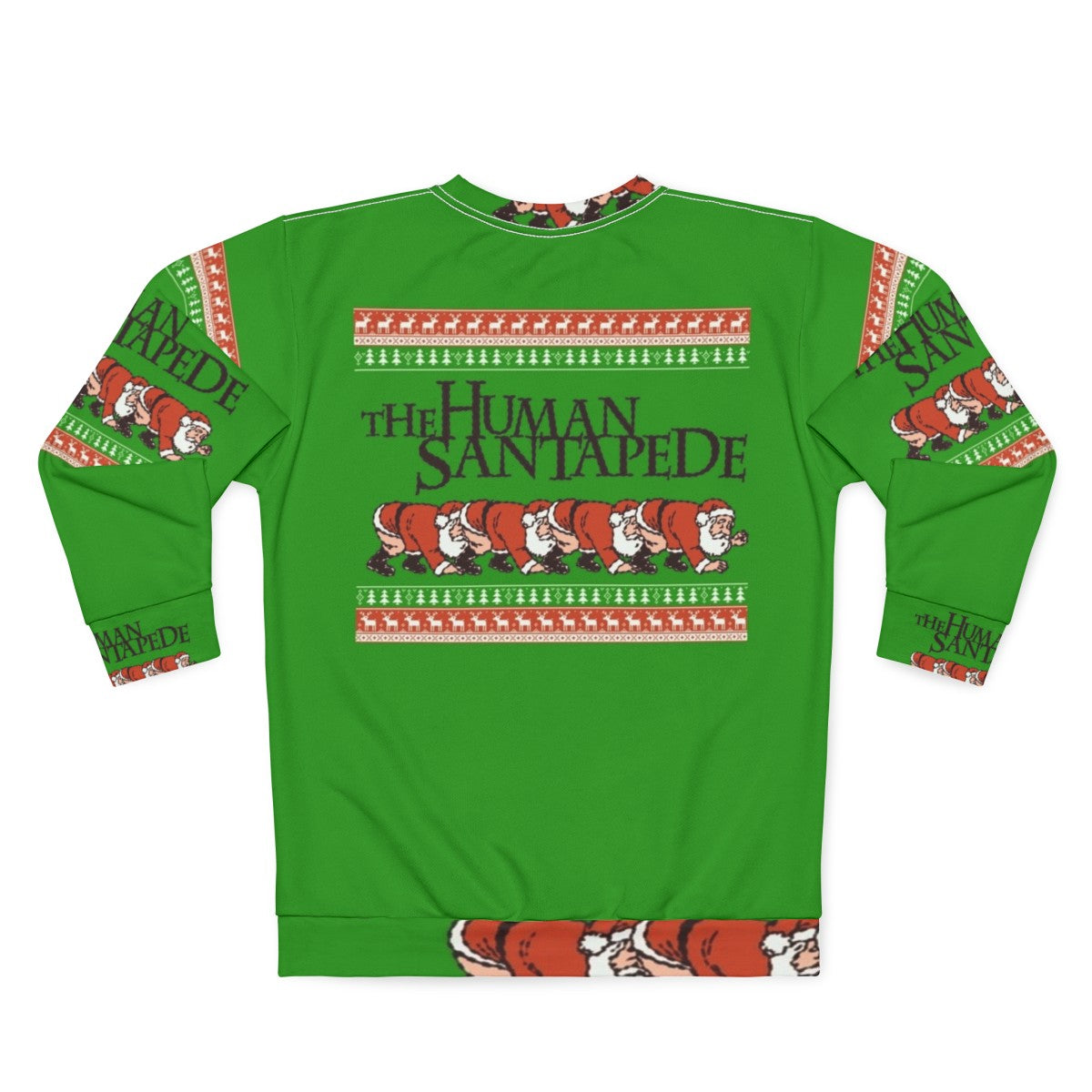 "Human Centipede" inspired Christmas sweater design - Back