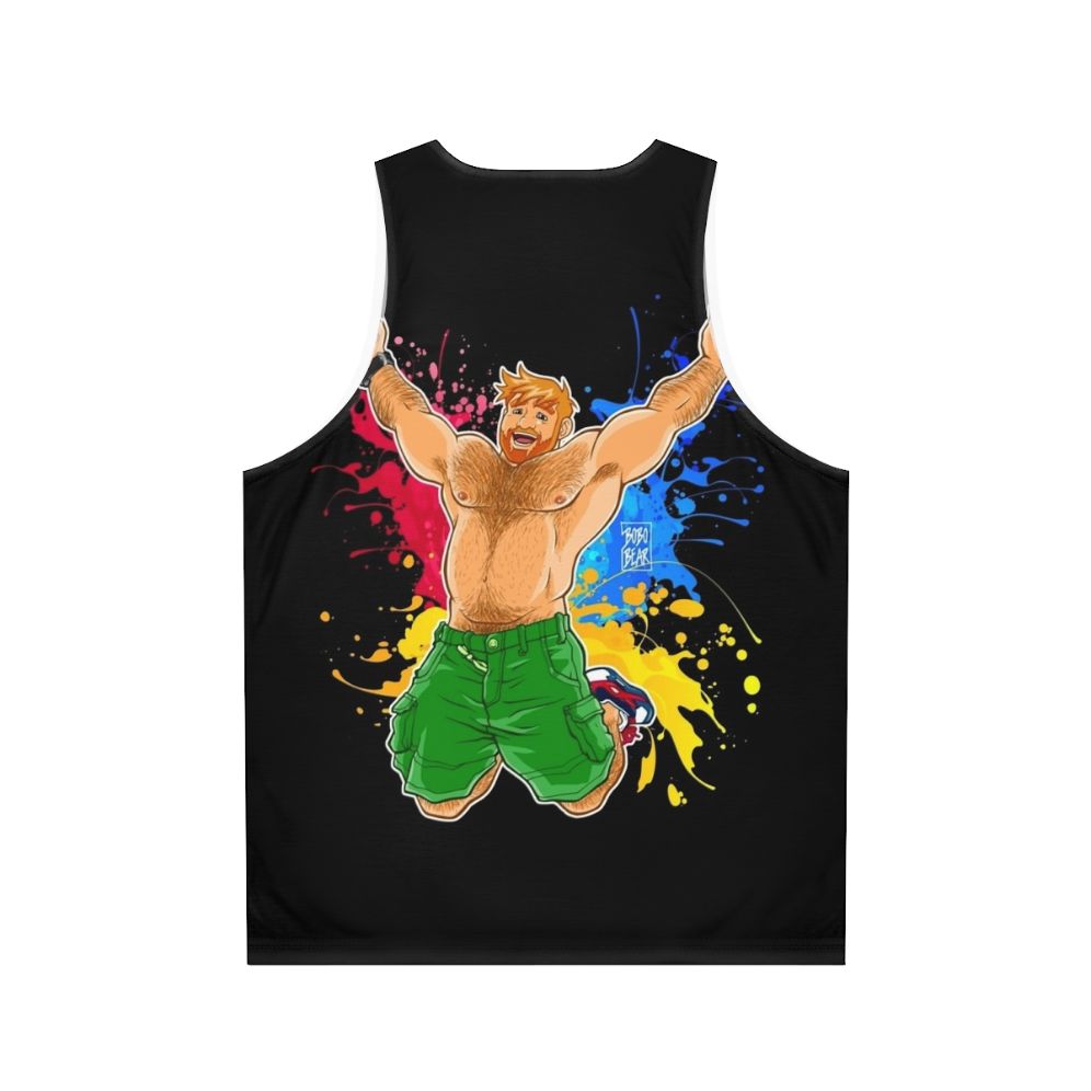 Ginger bear pride unisex summer tank top - Back