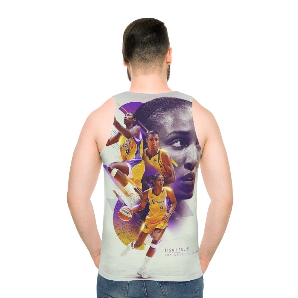 Lisa Leslie Unisex Basketball Tank Top - men back