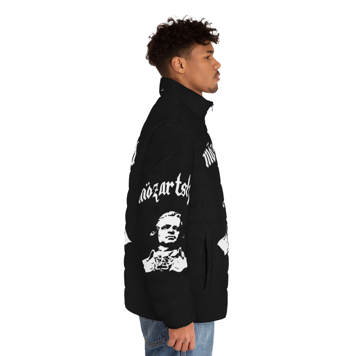 Mozartshead Puffer Jacket - Classic Austrian Composer Icon Coat - men side right