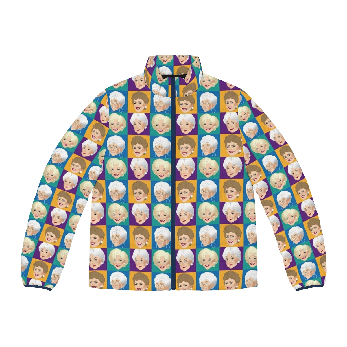 Golden Girls Puffer Jacket featuring the iconic cast of the classic TV show