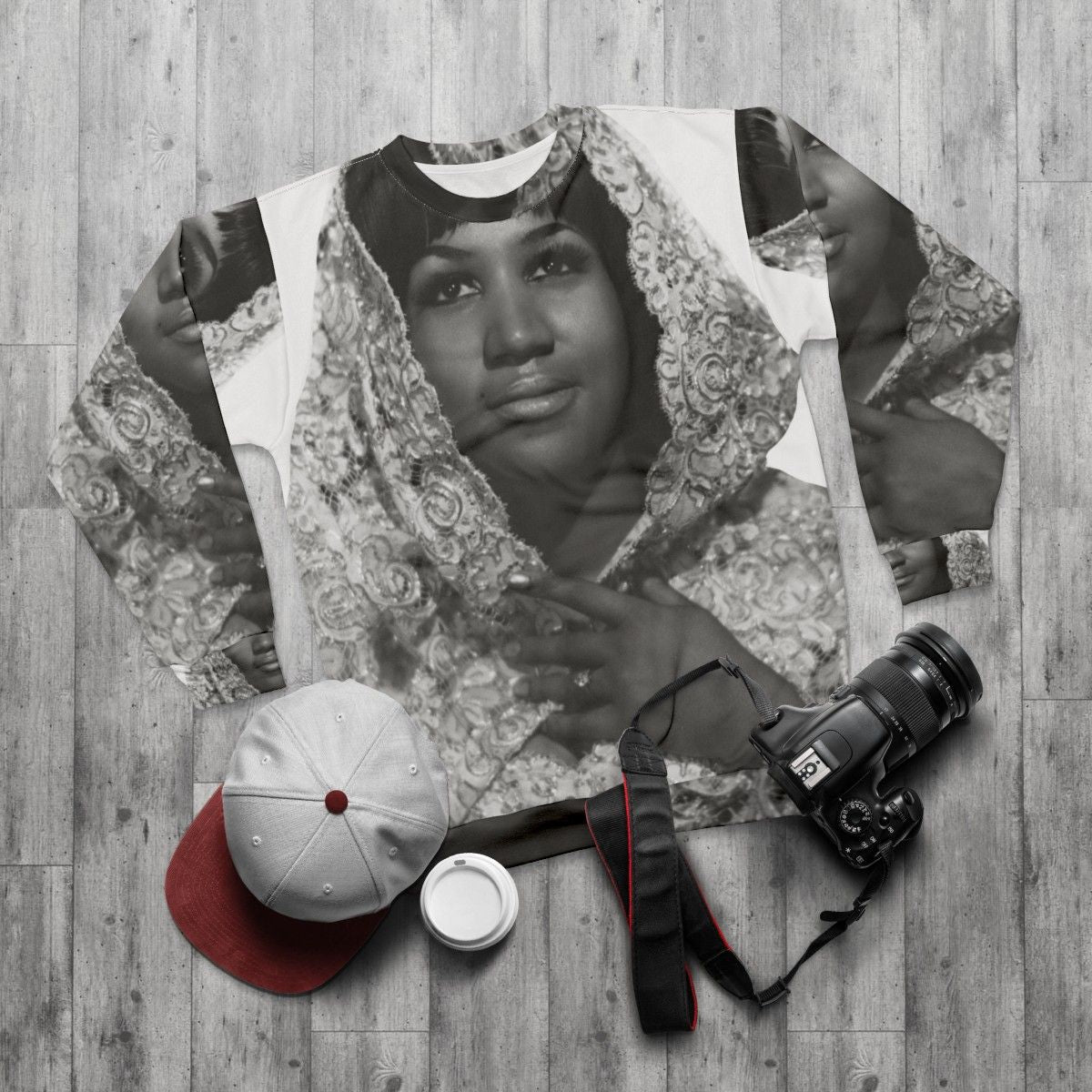 Aretha Franklin Queen of Soul Sweatshirt - flat lay