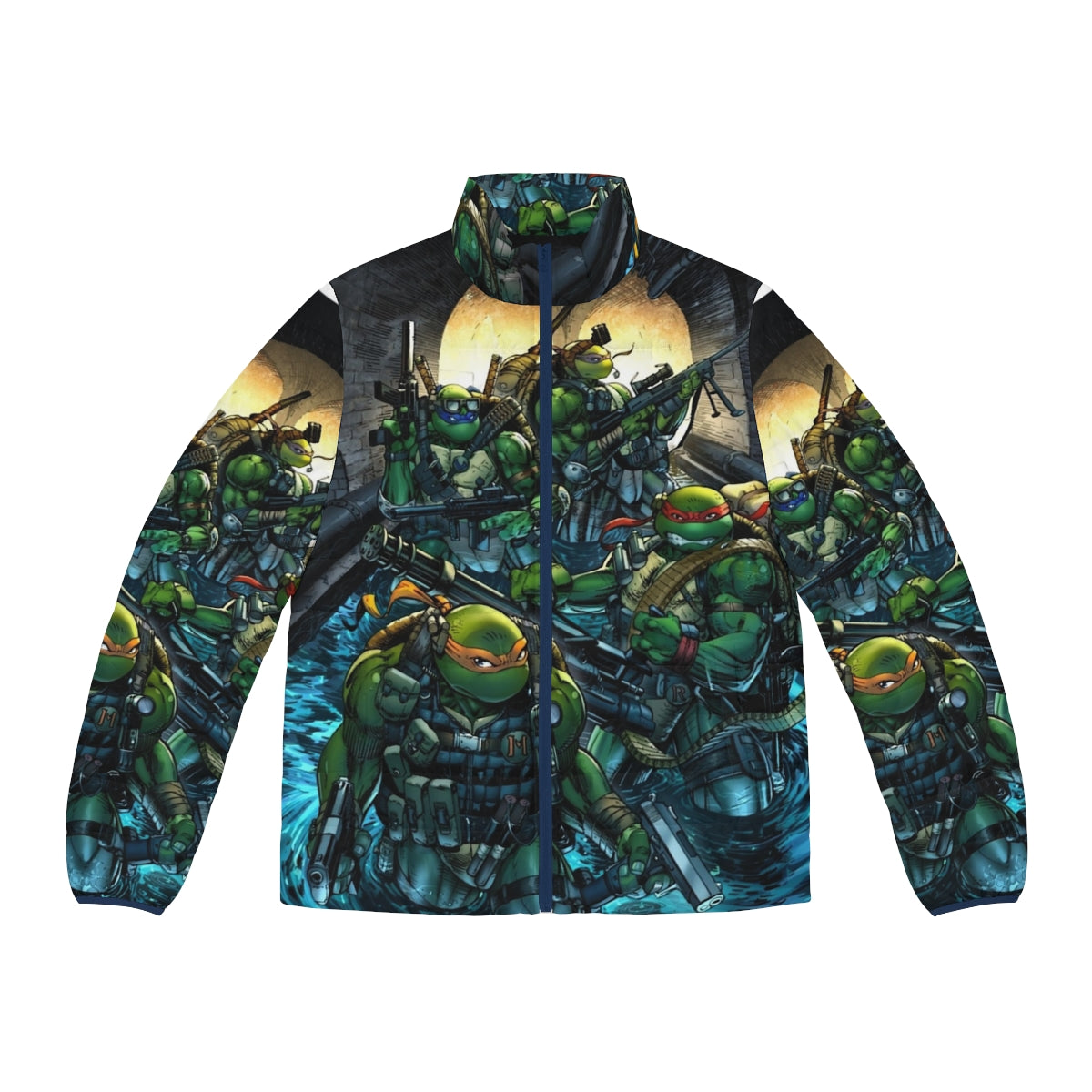 Teenage Mutant Ninja Turtles Navy Seals Puffer Jacket featuring military and tactical design