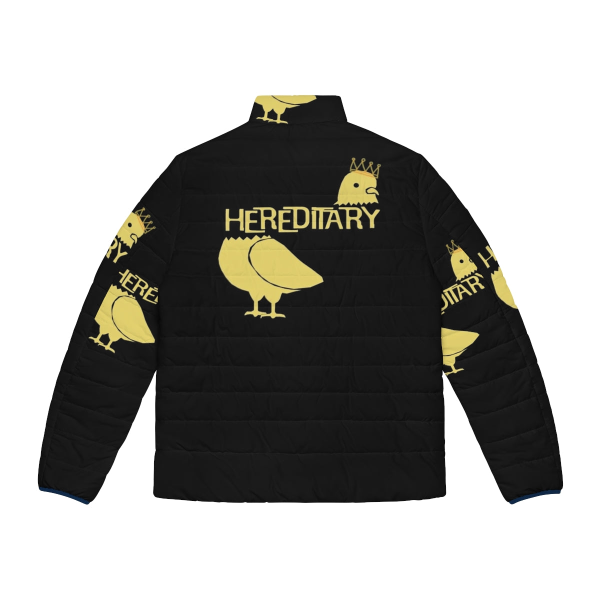 Hereditary Puffer Jacket featuring Paimon, the demon from the A24 horror film - Back