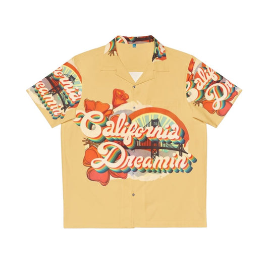 Vintage California Dreamin' Hawaiian Shirt with psychedelic graphics and typography