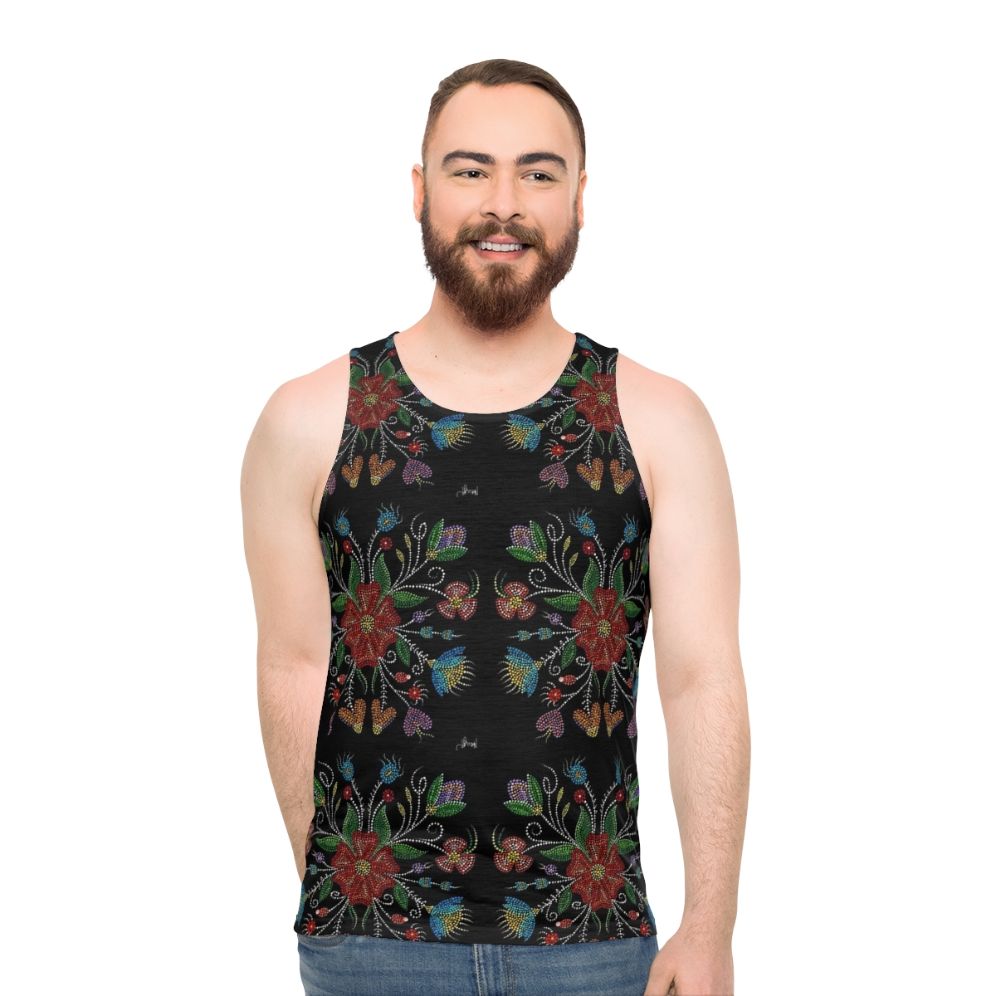 Unisex "Growth of Happiness" Indigenous Inspired Tank Top - men