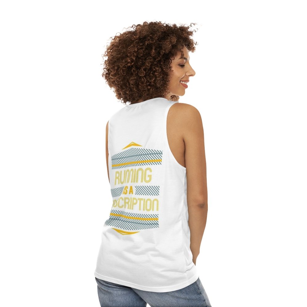 Unisex running hobbies enthusiast tank top - women back