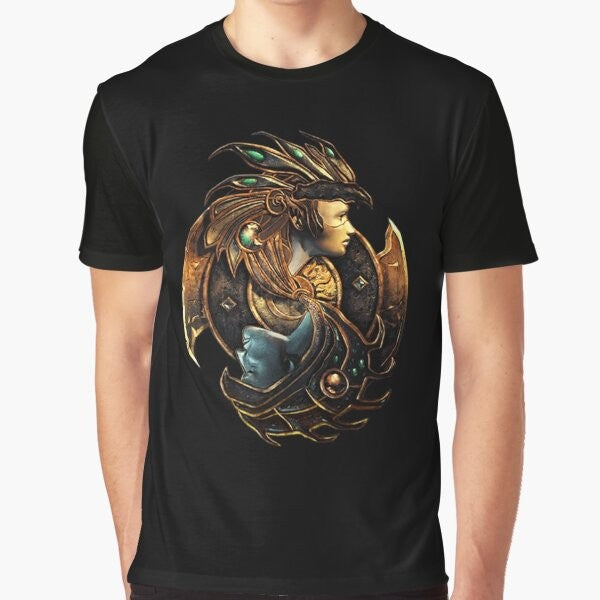 Baldur's Gate Throne Of Bhaal Mythology Graphic T-Shirt featuring RPG videogame elements