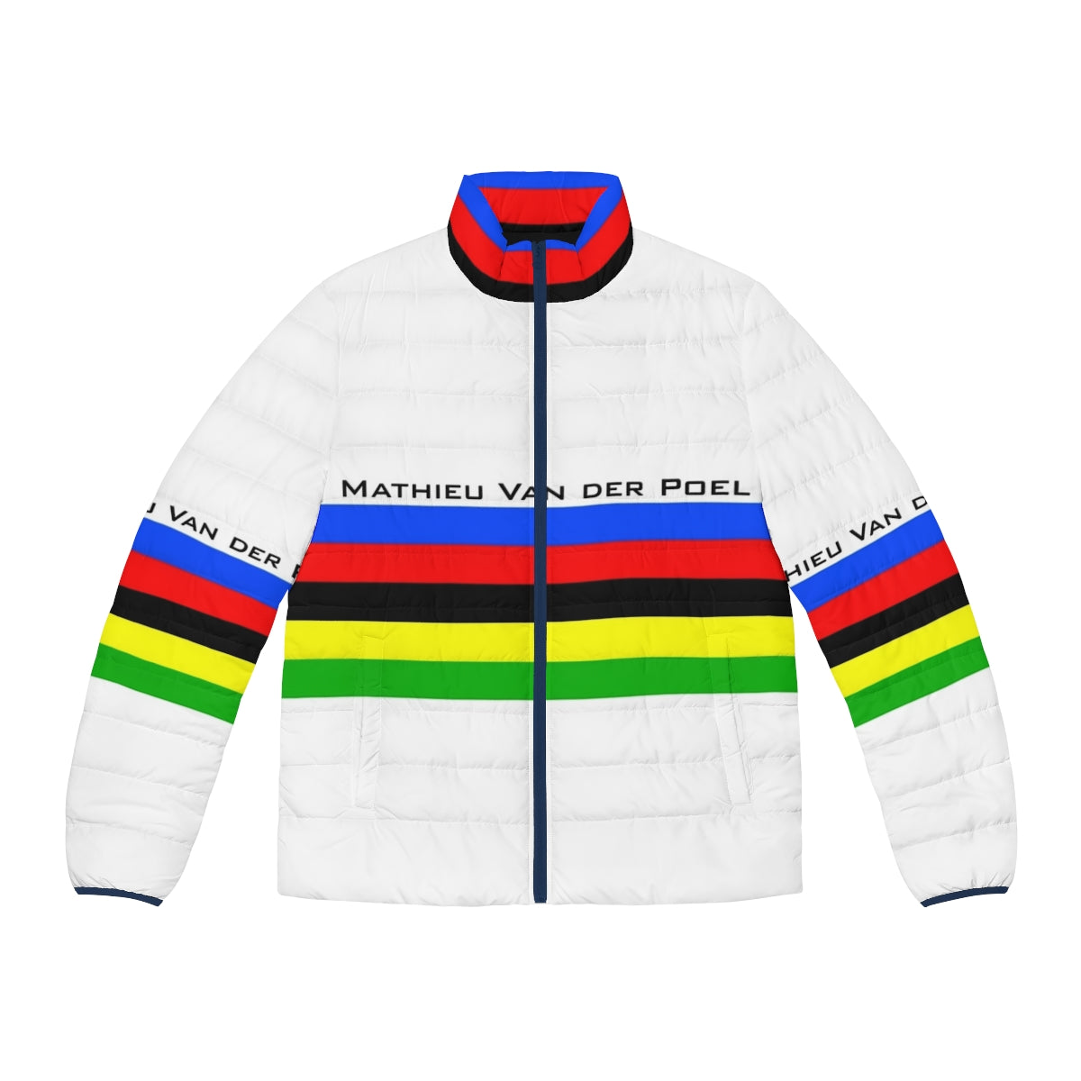 Mathieu Van Der Poel cycling puffer jacket for road, cyclocross, and mountain biking