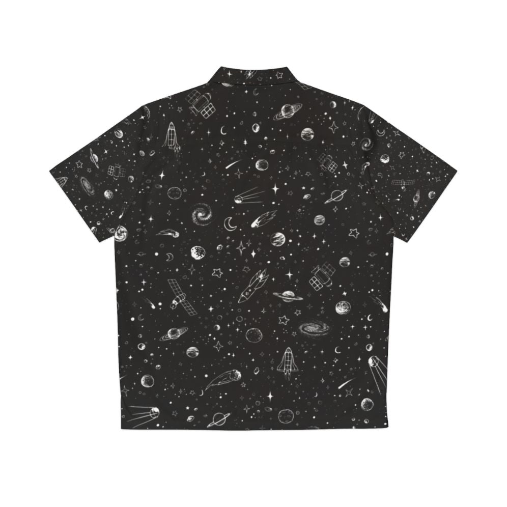 Cosmic Voyage Space Hawaiian Shirt featuring a galaxy print and celestial design - Back