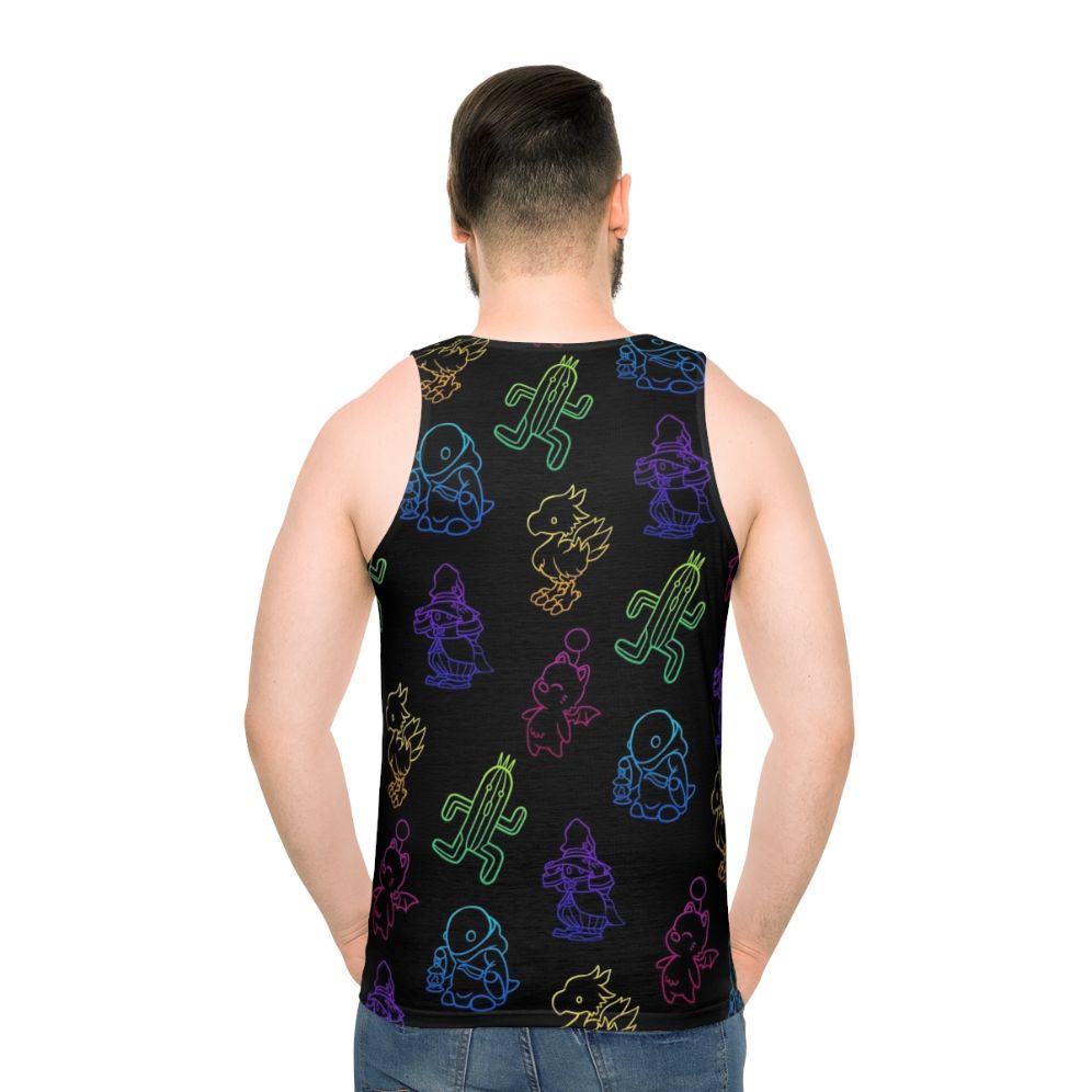 Final Fantasy minimalist unisex tank top - men back