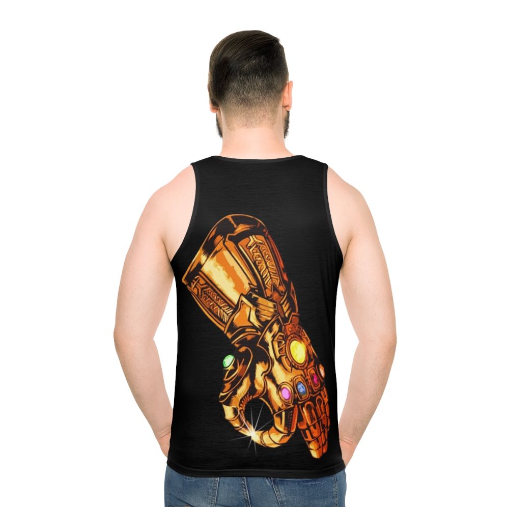 Infinity Gauntlet Circle Game Unisex Tank Top - men back