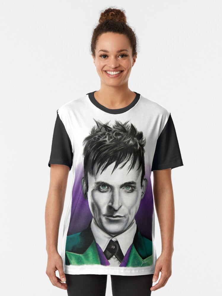 Penguin Oswald Cobblepot Graphic T-Shirt from Gotham Fan Art - Women