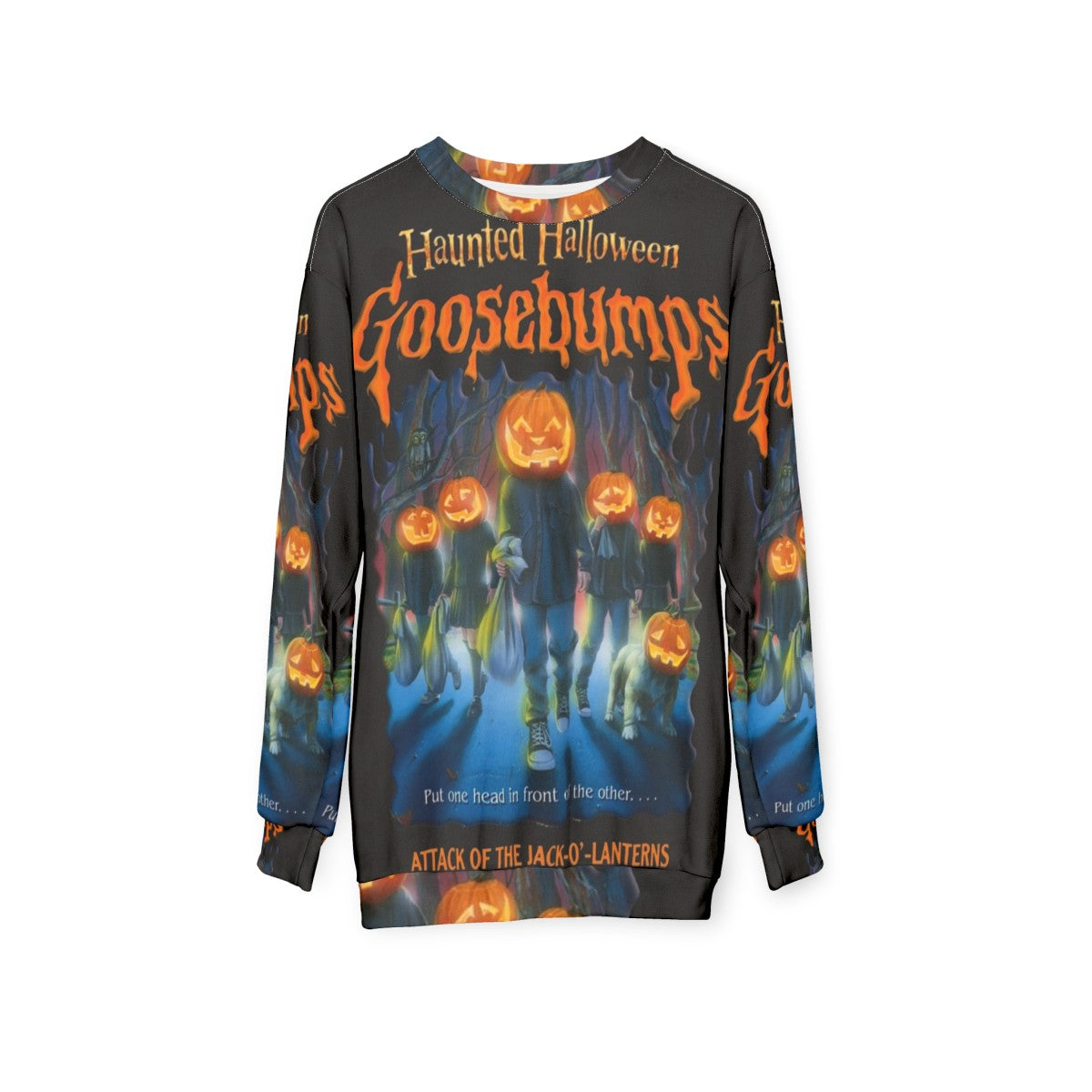 Haunted Halloween Goosebumps Sweatshirt - hanging