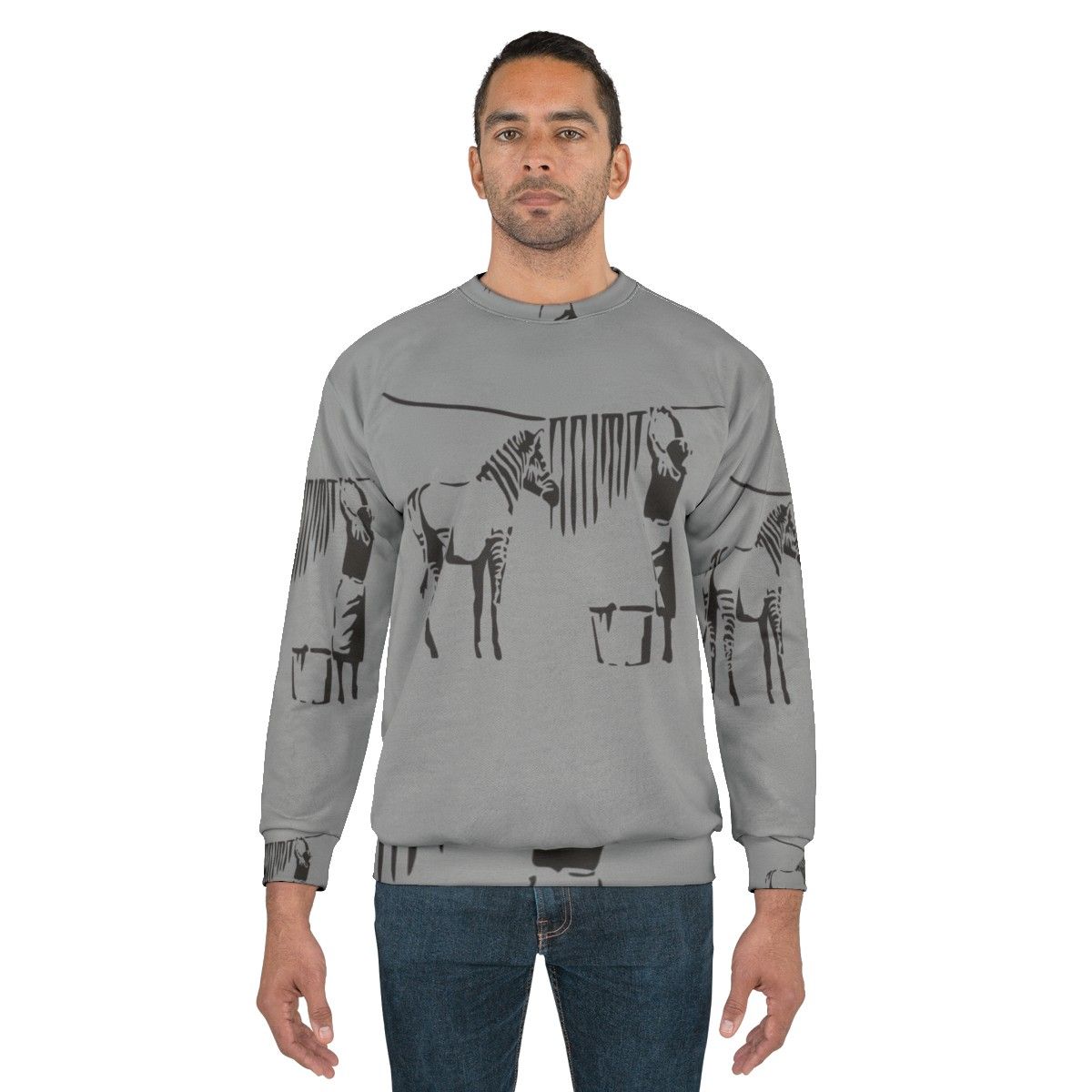 Banksy Zebra Sweatshirt - Stylish Urban Clothing - men